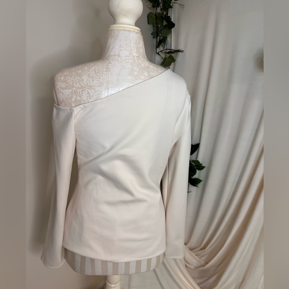 Rosetta Getty off shoulder Top‎ Color Parchment Sz L NWT - Picture 5 of 8